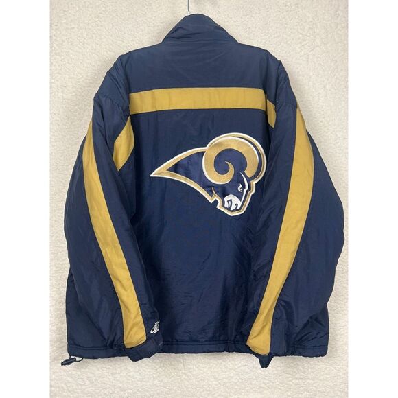 Rams Jacket Mens XL Vintage 90s NFL Blue‎ Gold Louis LA Los